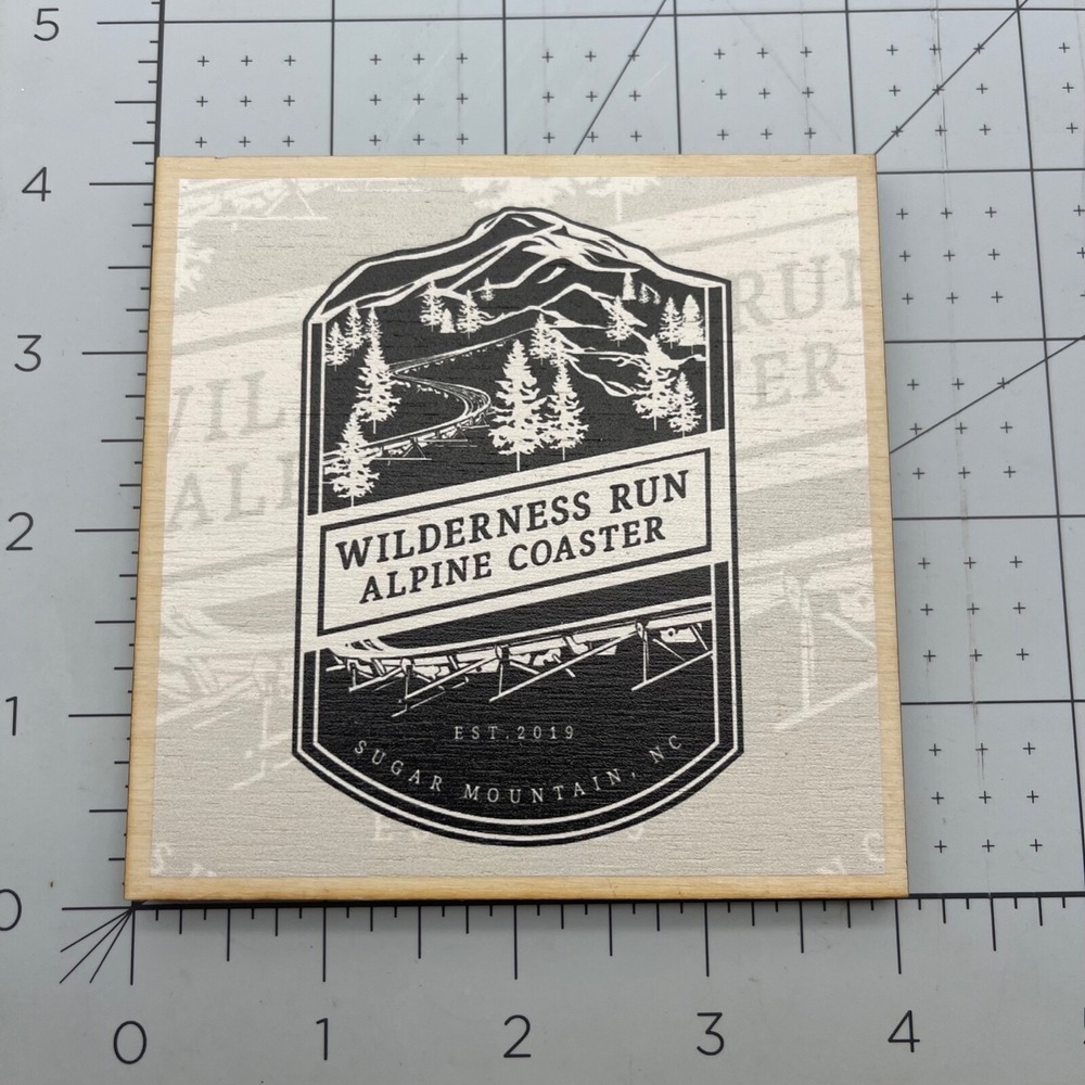 Metal and Wood Co Coaster Sugar Mountain NC Winderness Run